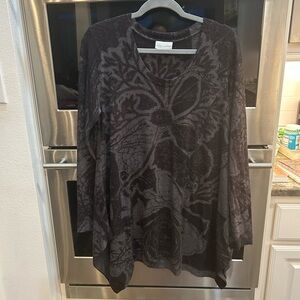 Soft Surroundings Black and Gray Tunic size medium